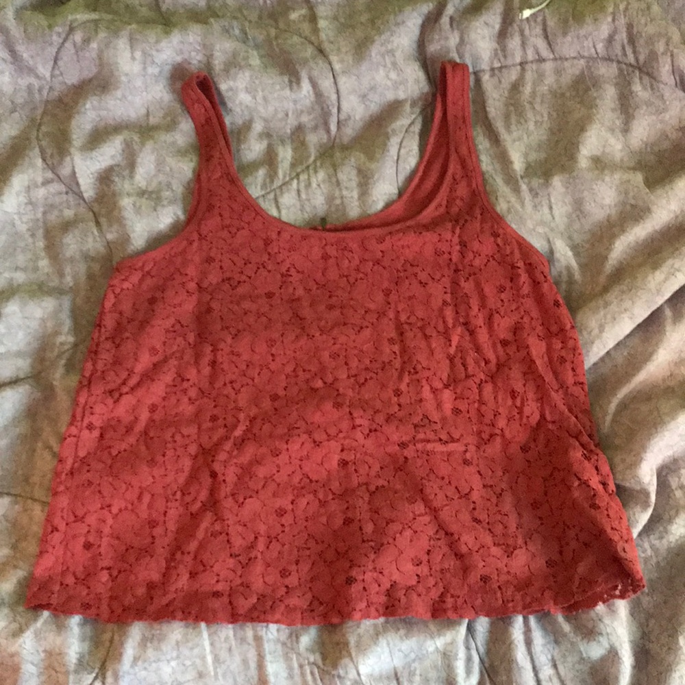 American Eagle dark red crop top